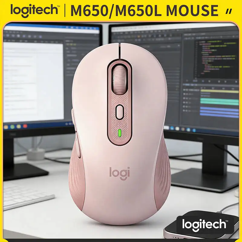 

Logitech M650/M650L Signature Wireless Mouse - Recycled Plastic Parts, 400-4000 DPI, 10m Range, 20-Month Bluetooth Use