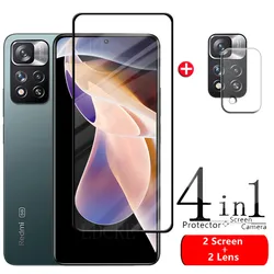 4-in-1 For Xiaomi Redmi Note 11 Pro Plus 5G Glass For Redmi Note 11S 5G Screen Protector For Redmi Note 11 Pro Plus Lens Glass