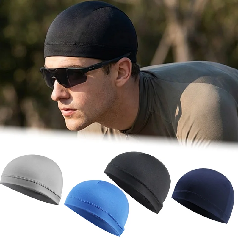 Riding Fast Drying Small Cloth Cap Motorcycle Helmet Liner Outdoor Sports Breathable Anti Slip Protective Cap Helmet Accessories