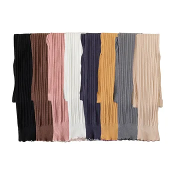 Girls' Ribbed Ruffle Leggings | Stretch Cotton Pants for Ages 0-12 4 Spring Autumn Baby Girls Stretch Tight Leggings Cotton Solid Ruffle Ribbed Toddler Kid Pants For 0 to 12 Years 4