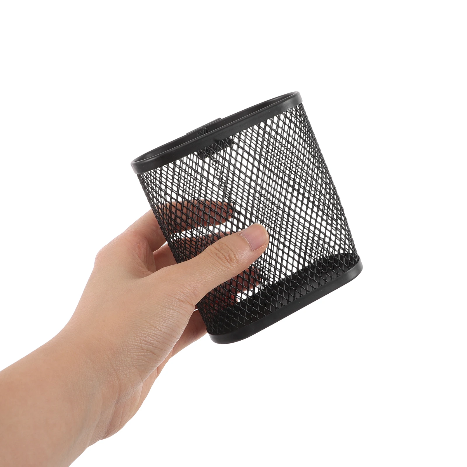 

2Pcs Office Desk Pen Holder Oval Metal Pencil Cup Hanging Mesh Organizer Storage Container Stationery Pen Holder Storage Rack