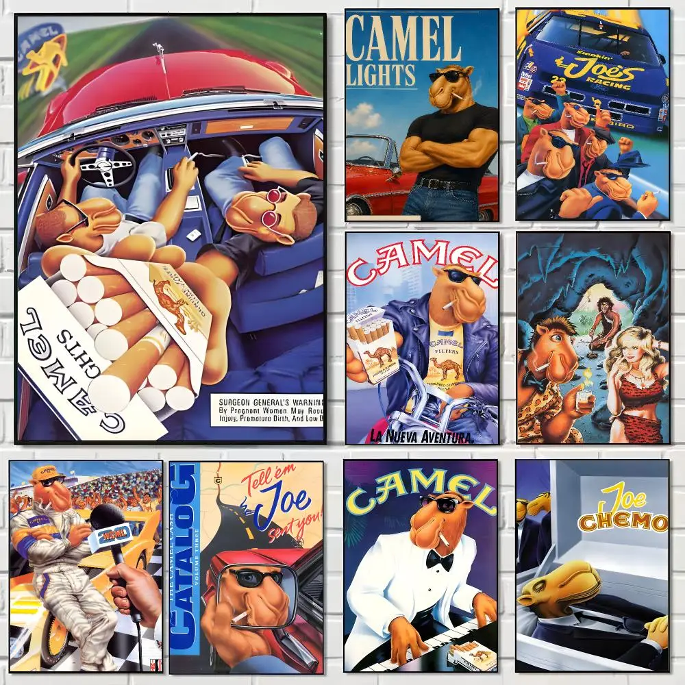 90s Vintage C-Camel Cigarettes Poster Pegatina artistica HD autoadhesiva impermeable para salon dormitorio