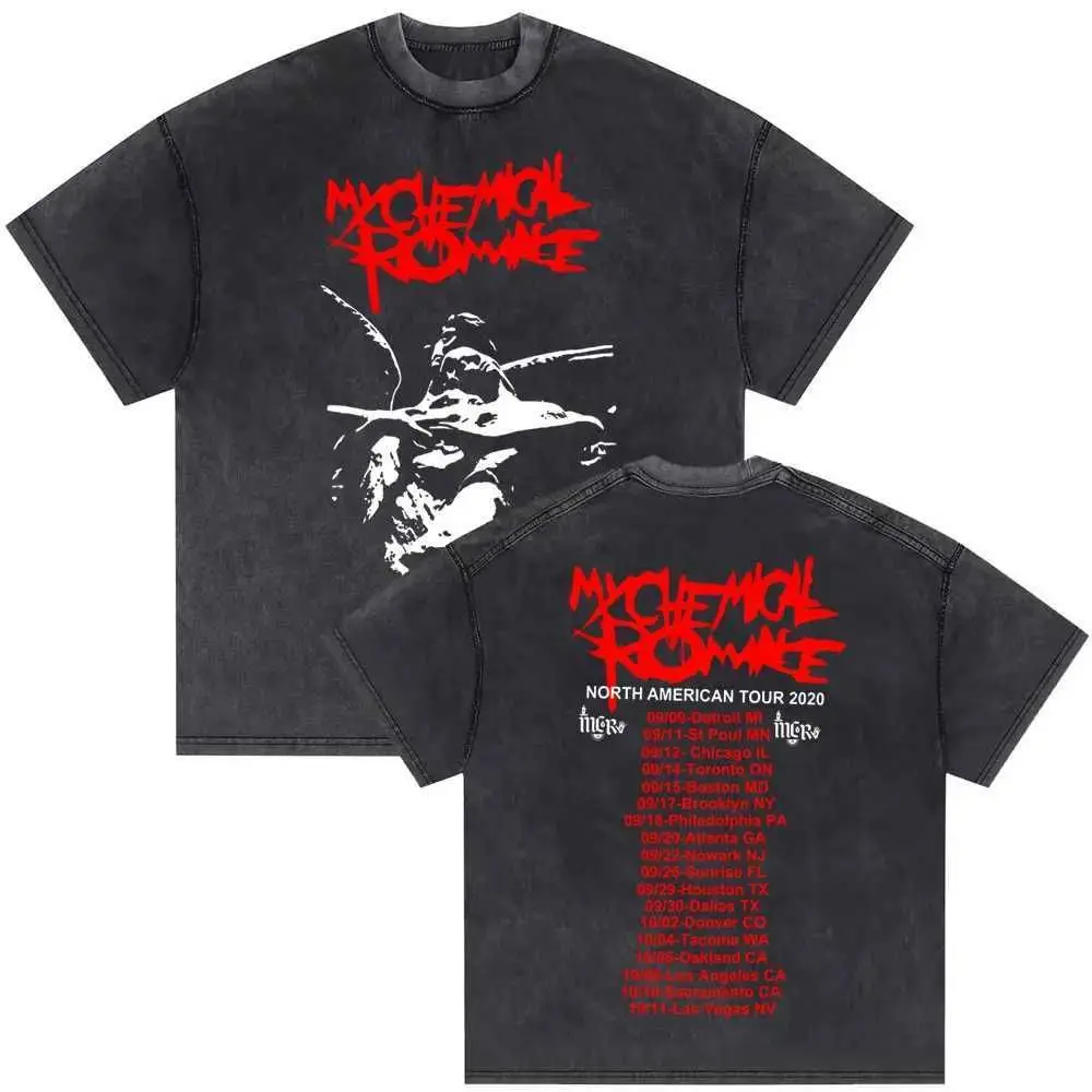 

Мужская футболка оверсайз из хлопка с принтом, летняя, черная, с эффектом потертости, в корейском стиле, с коротким рукавом, Y2K, уличная одежда