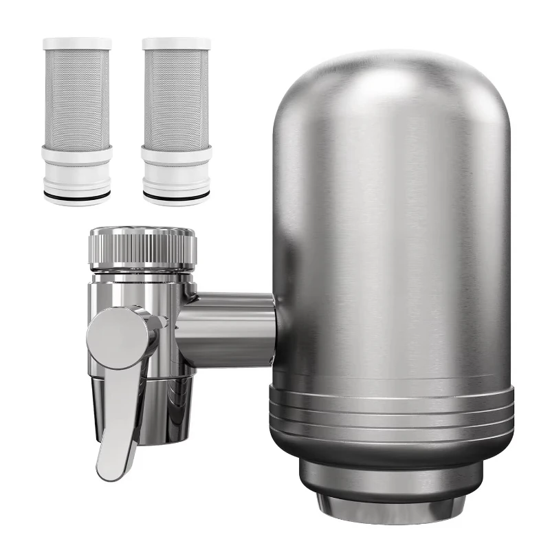 Manual Stainless Steel Activated Carbon Kitchen Faucet Water Purifier High Efficiency 2L/min Flow Household