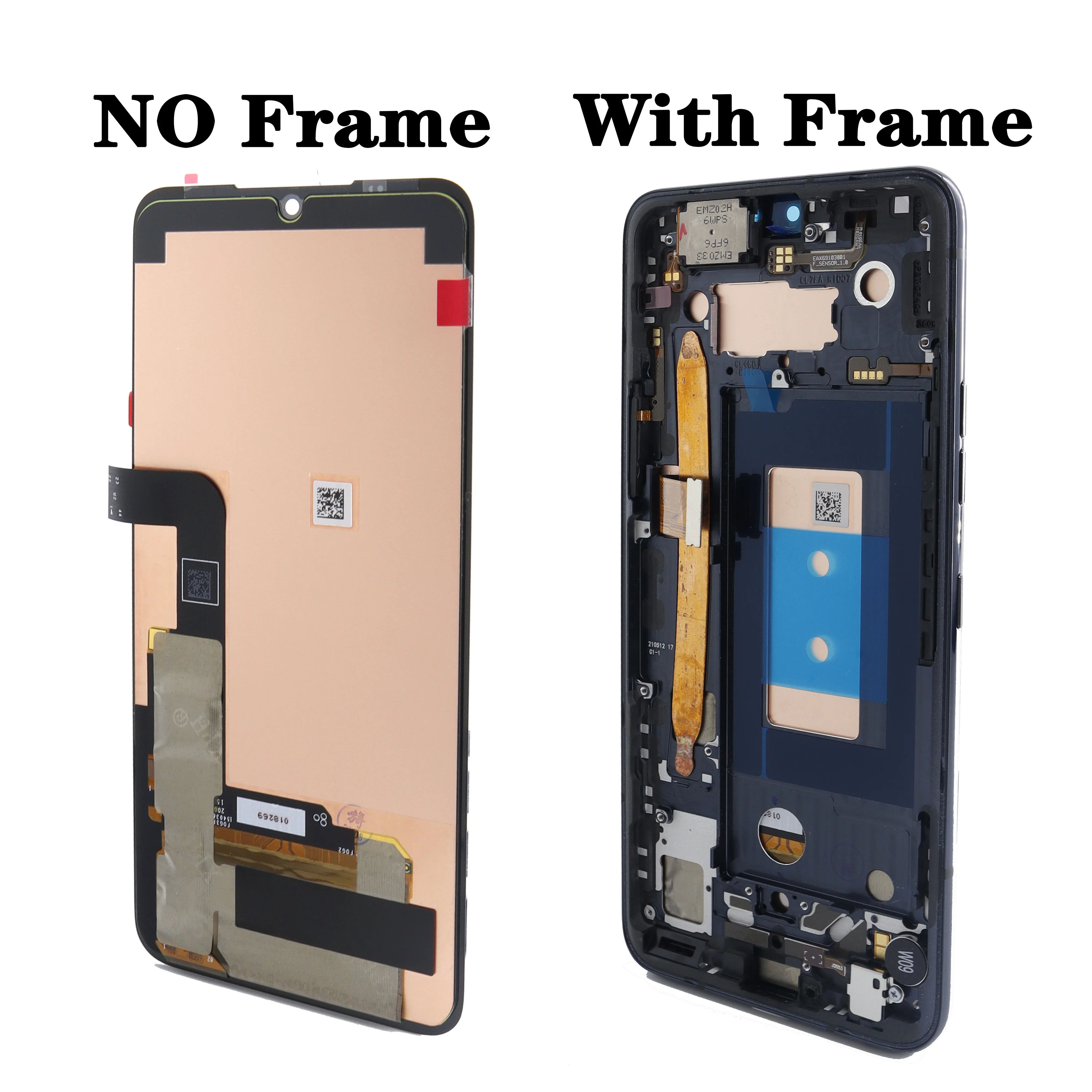 Imagem -04 - Display Lcd para lg G8x Thinq Montagem Digitador Tela Sensível ao Toque com Moldura para lg V50s Original