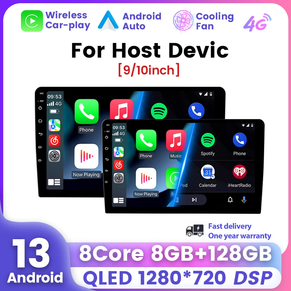 Autoradio Android 13 Universal 7/Zoll Multimedia Carplay Stereo Swc für Toyota Volkswagen Hyundai