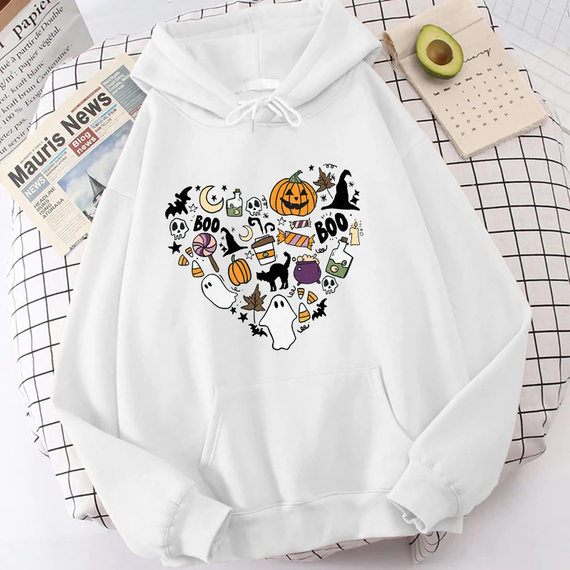 Halloween Boo Pumpkin Love Hoodie Men Women Hoodie Cosplay Clothes Streetwear Pullover Plus Size Sweatshirt Tops