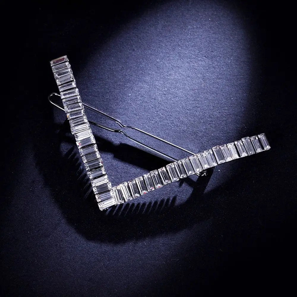 Wedding Luxury Cubic Zircon Metal Geometric Hair Jewelry Hair Clips Hair Accessories Hairpins