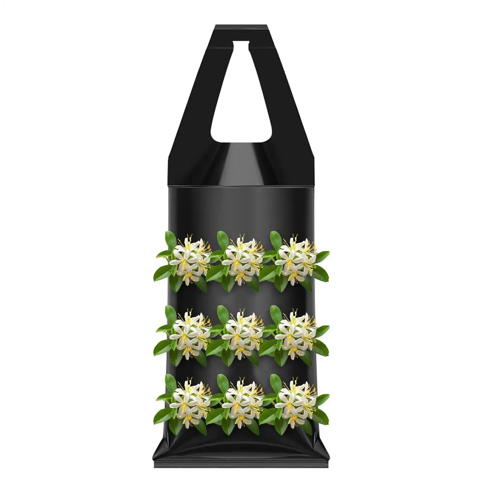 Hanging Planter Bag 9 Slits Strawberry Planting Pack Plants Growing Pouch With Handle Upside Down Planting Bag For Garden Farm