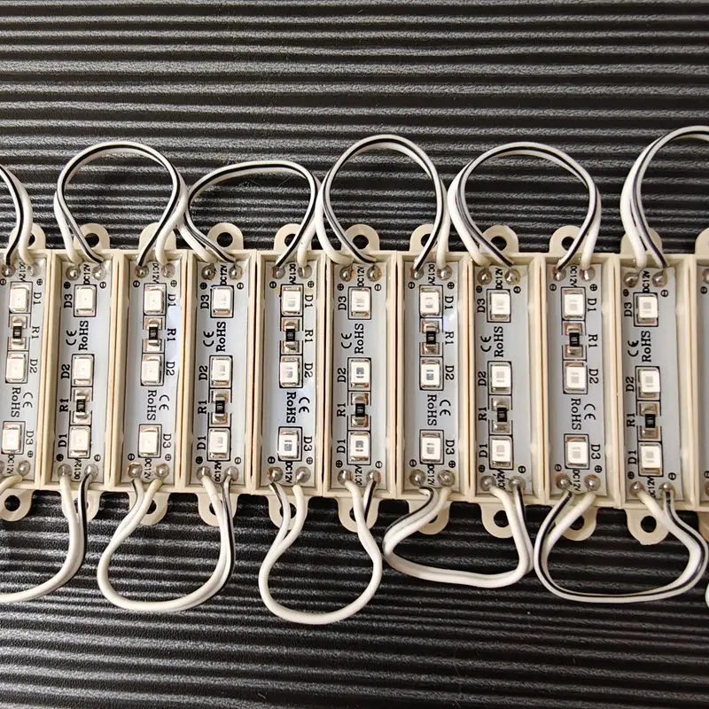 200PCS per pack DC12V 2835 SMD LED Module Light 3LEDs IP65 Waterproof LED Backlight Module for Advertising Signs Channel Letter