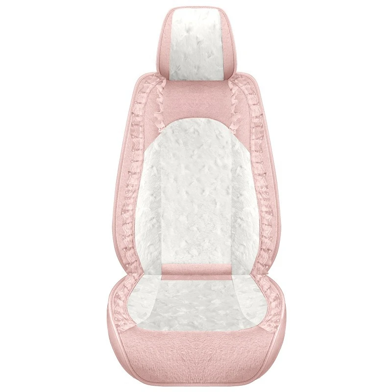 

Car seat cushion, cartoon thickened fully enclosed plush seat cushion, warm female seat cover