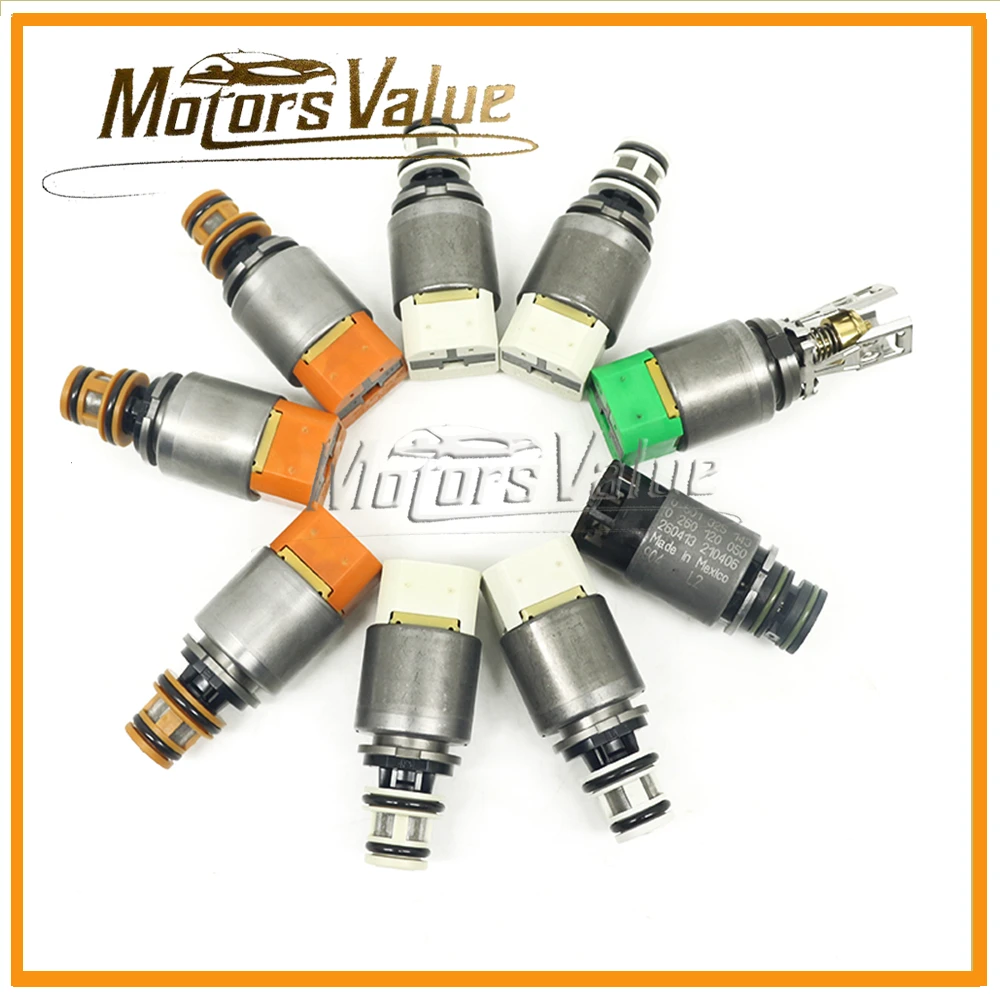 9pcs 8HP70 8HP45  1087298388 Automatic Transmission Solenoid Valve Kit for BMW E90 E60 325i 325xi Volkswagen Gearbox