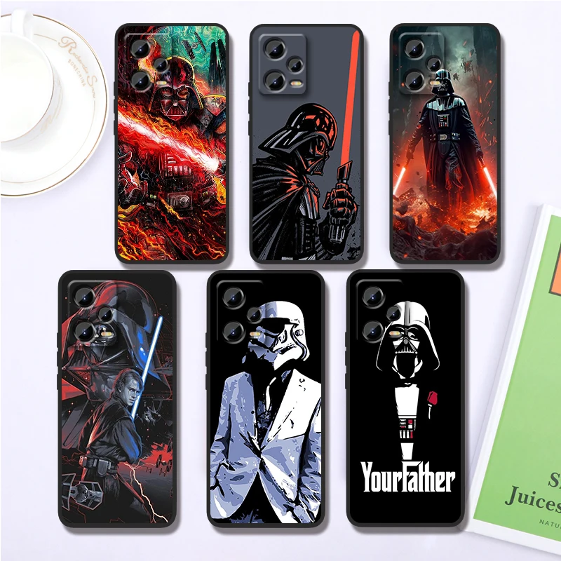 Heroic S-Star W-Wars Cool Robot For Xiaomi Redmi Note 13 12R 12 12S Turbo 11 11T 11S 10 10S Pro Plus 5G Black Back Phone Case