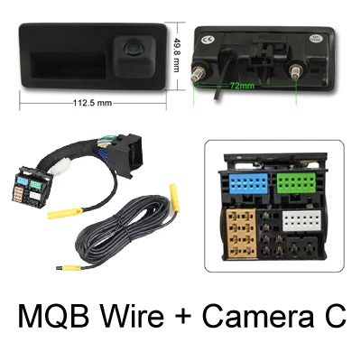 Dynamische achteruitrijcamera voor VW Golf Tiguan Skoda Octavia Superb Kamiq Audi A3 Q2 Q3 Seat Leon | OEM-scherm | Plug & Play