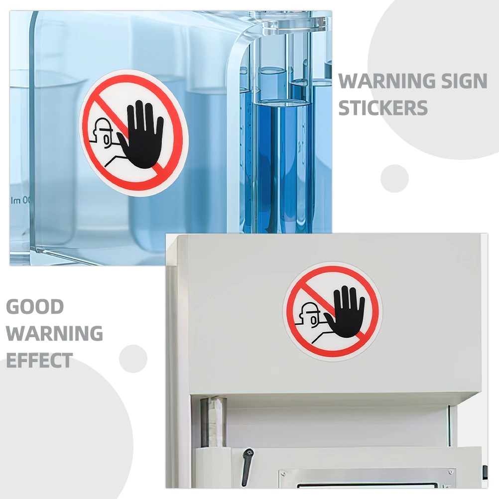 

4 Pcs Warning Sign Adhesive Label Do Not Touch Sticker Don't Pvc Stickers Danger
