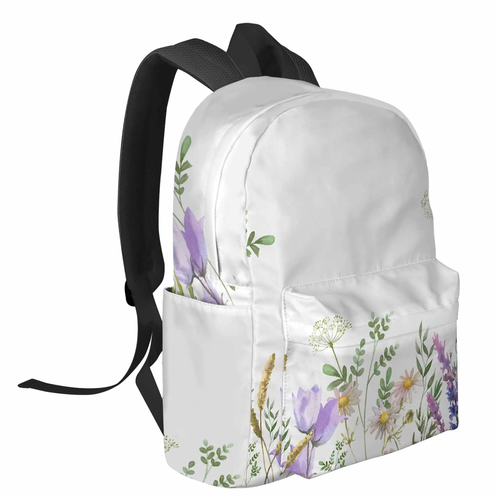 Plant Flowers Lavender Backpack Teenagers Student School Bags Laptop Custom Backpack for Men Women Travel Bag image 3