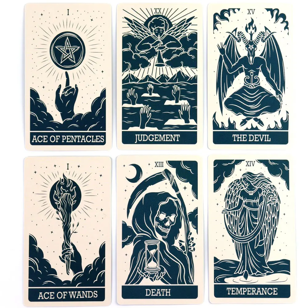 Hot Selling Magic Witch Tarot Oracle Leisure Entertainment Card Family Gathering Divination Deck Tarot Board Playing Card Game