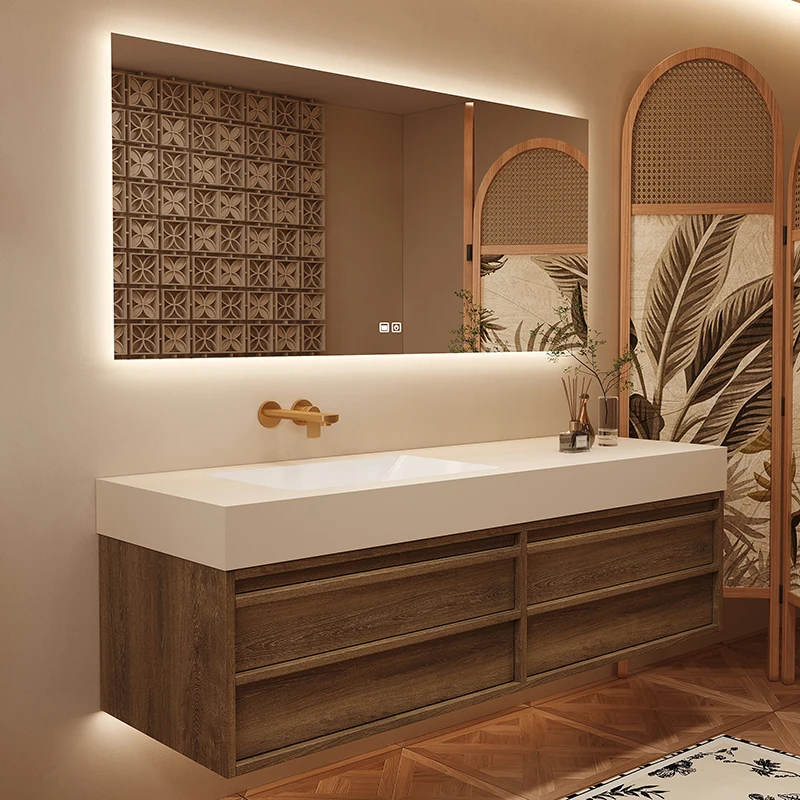 72 MDF Modern Style Toilet Cabinet Countertop Bathroom Vanity Set, Sink Wall Hanging For Sale