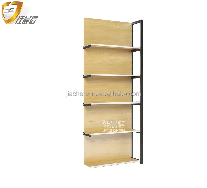 Custom.Wooden Metall Holz Farbe Gondel Regal Supermarkt Display Regale Design Lebensmittelgeschäft Display Regal Doppelseitiges Rack