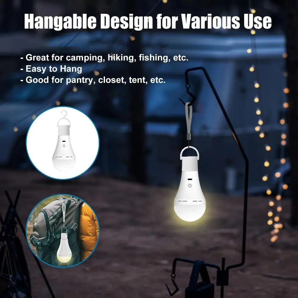 Portable 3 Color Remote USB Led Bulb Smart Cordless E27 Bulbs Dimmable with Timing Rechargeable Light Bulb