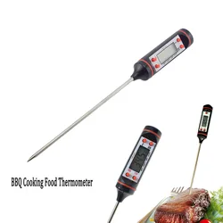 Digitale LCD-vleesthermometer Koken Voedsel thuis binnen Keuken BBQ-sonde Water Melk Olie Vloeistof Oventest Thermometer Digitaal