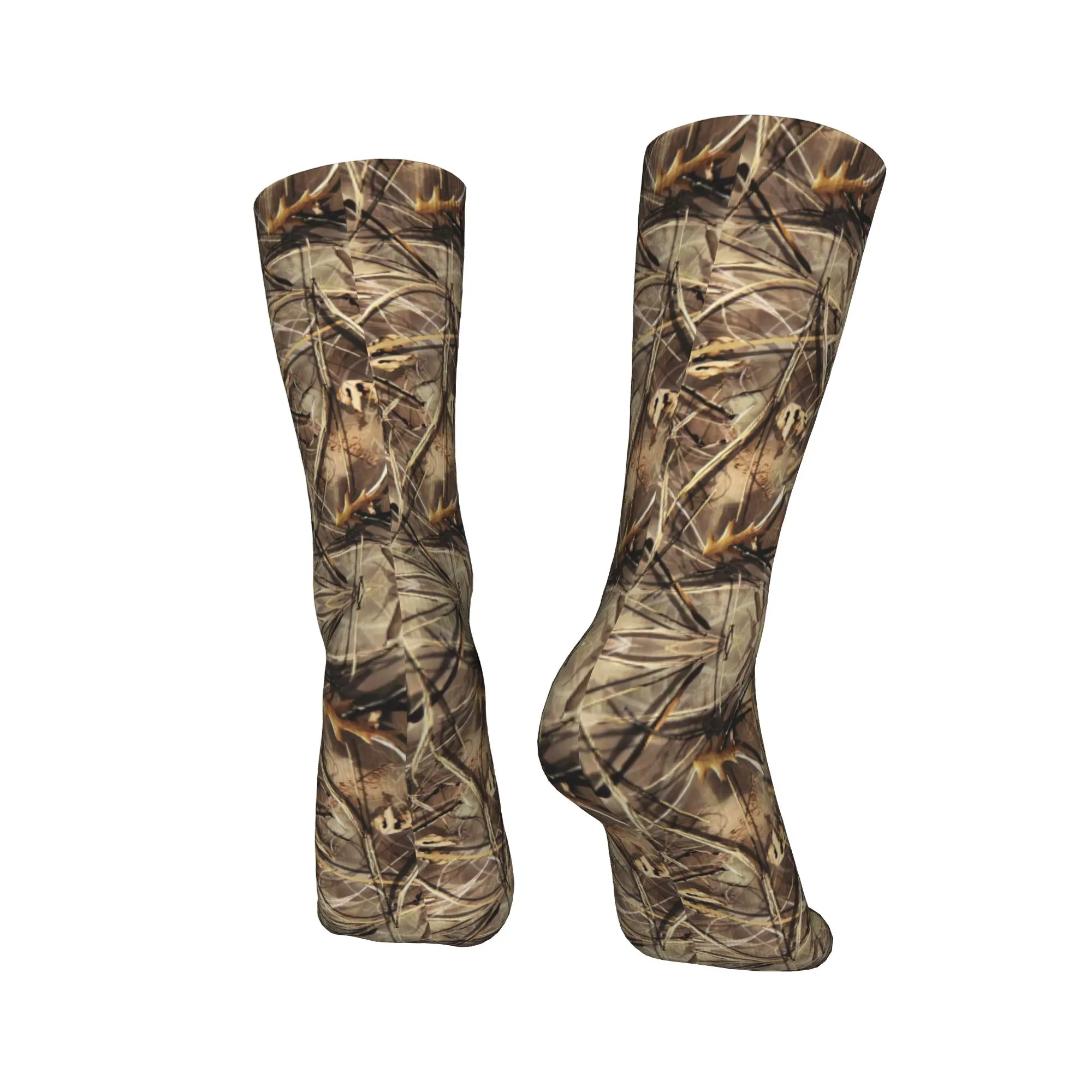 Kawaii Stockings Real Tree Camouflage Camo Pattern Socks Men Women Warm Soft  Skateboard Crew Socks