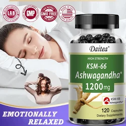 Organic KSM 66 Ashwagandha Premium Capsules Supports Brain & Memory, Improves Stress, Supports Focused Mood Immunity, Deep Sleep