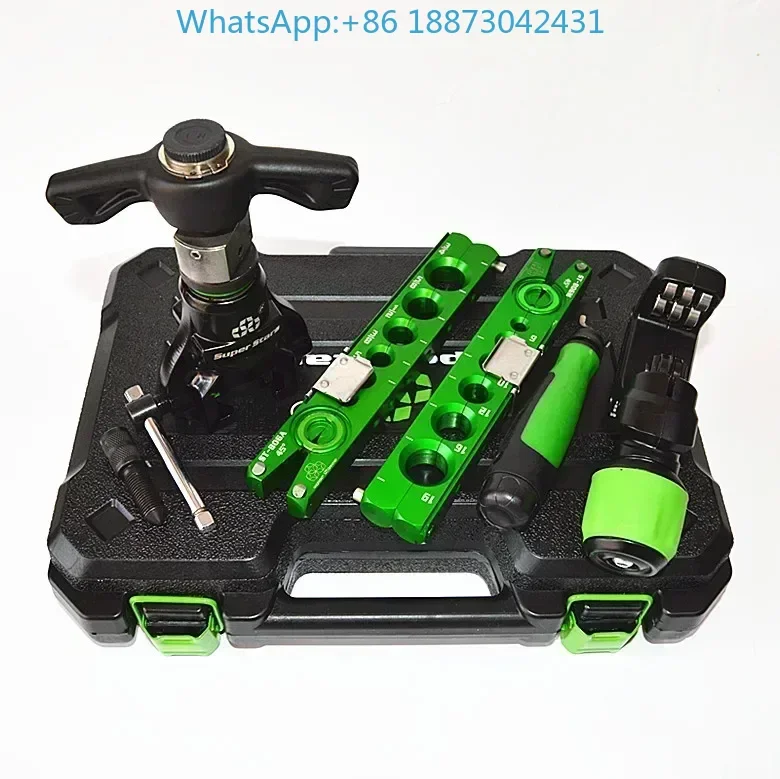 

Shengbashou Electric Eccentric Pipe Expander ST-R806FT Ratchet Flare Expander Air Conditioning Copper Pipe Flare Expanding Tool