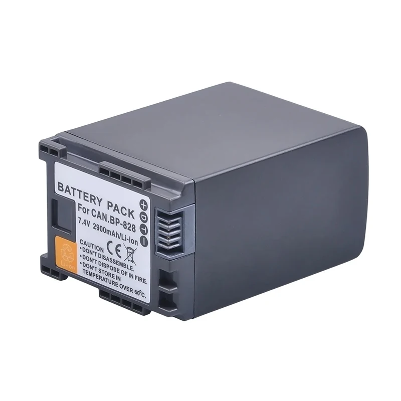 1Pcs 2900mAh BP-828 BP 828 Battery + Battery Charger Kits for Canon VIXIA HF G30, G40, XA20, and XA25 Camcorders Batteries