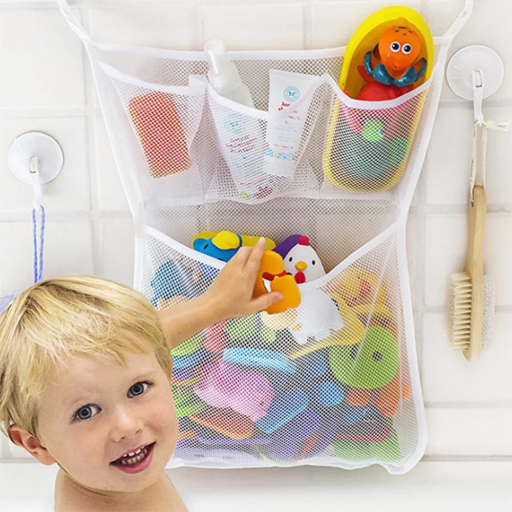 

Baby Bath Toy Storage Bag Bathroom Mesh Bag for Baby Toys Kid Water Toys Organizer with Suckers Pool Toys Bag Sand Toys Holder