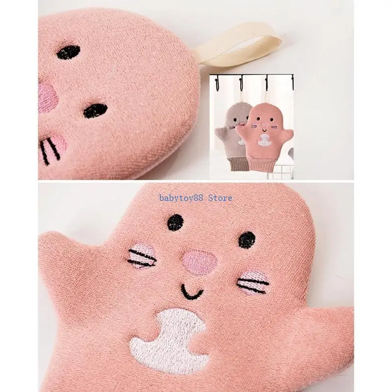 Y4UD para guantes creativos baño para bebés niños Cartoon Cactus Bath Washoth Srobbing M