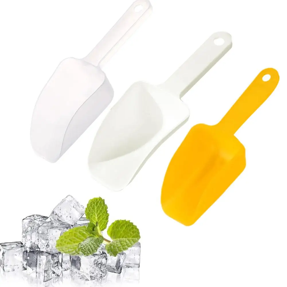 1 Piece Mini Clear Plastic Ice Shovel Measuring Scoop Shovel Scoop Kitchen Protein Wedding Gadgets Dessert Self-service Pow E6g6