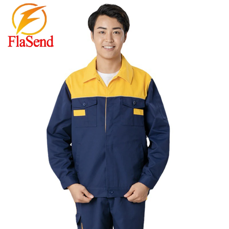 

Free Shipping Special Use Spring and Autumn Long-Sleeved Work for Men and Women Coverall Cloths Labour Suits