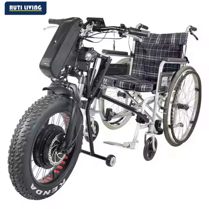 40 KM Electric Handcycle Tractor Conversion Kit 36V 250/350/500W Wheelchair Attachment for Disability Aid