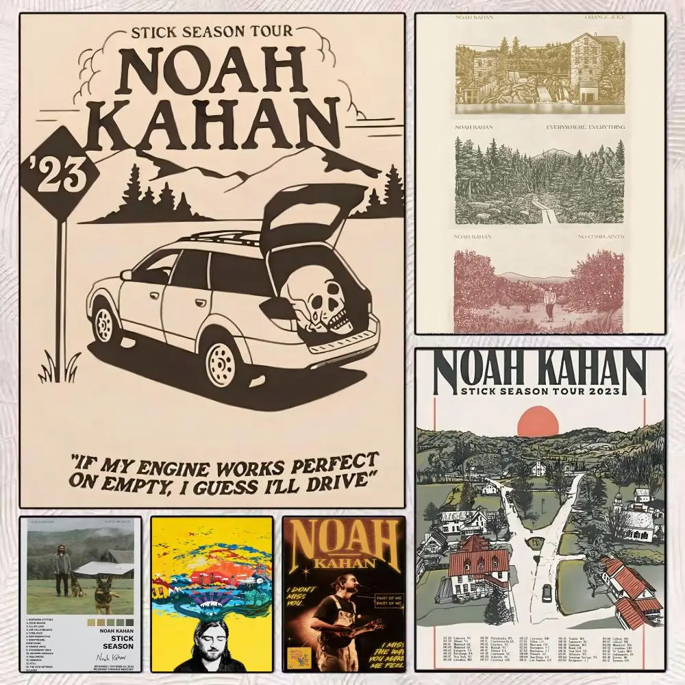 Ballad Singer N-Noah K-Kahan Poster HD Art Mural Wallart Poster Waterproof Vintage Print Decor for Home Decoration DIY Durable
