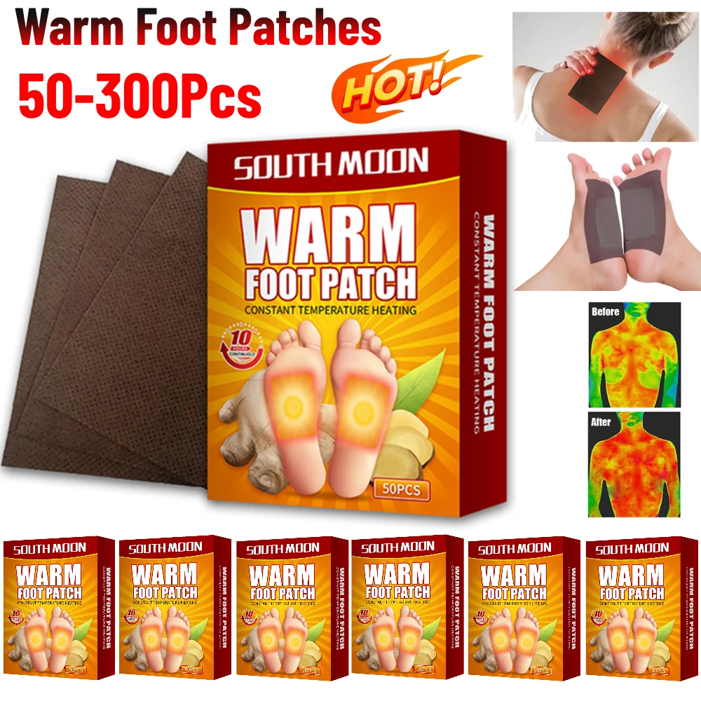 50-300Pcs Disposable Warm Foot Patches Hand Warmer Self-Adhesive Foot Warmers Heat Packs Odorless Hot Insole Winter Warming Pads