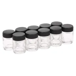 10PCS 3/4oz 22cc Glass Airbrush Bottles Air Brush Painting Jars Makeup Model Tattoo Spray Gun Tool Accessories Paint Container