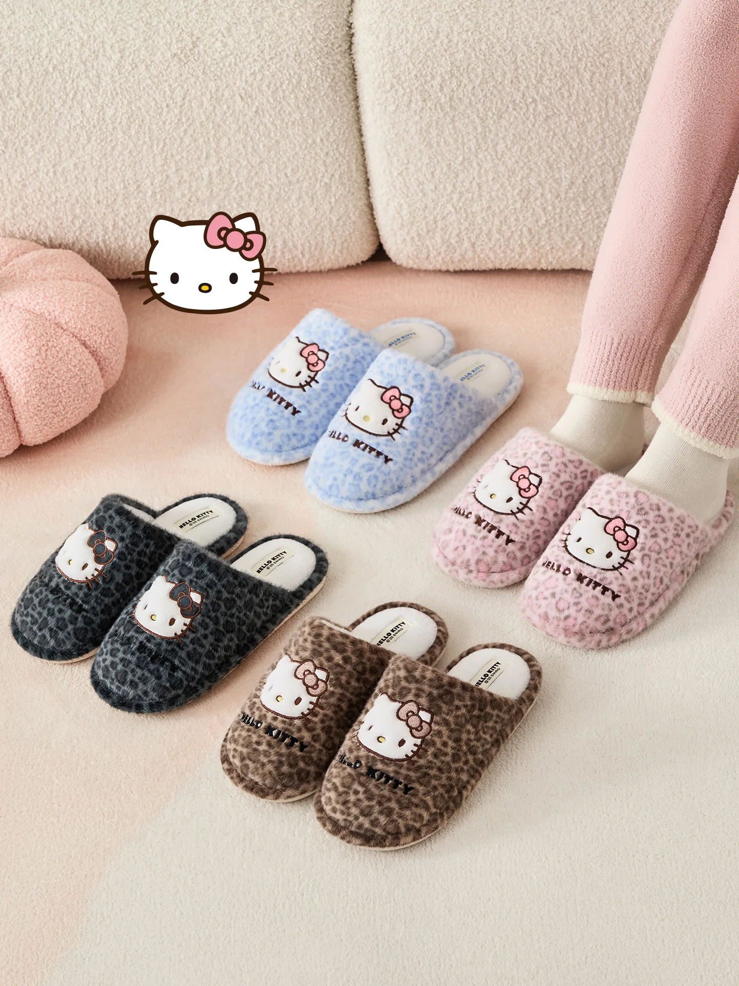 New Winter Lovely Women's Slippers Home Cute Cartoon Cotton Slippers Christmas Deer Non-Slip House Shoes - Image 2