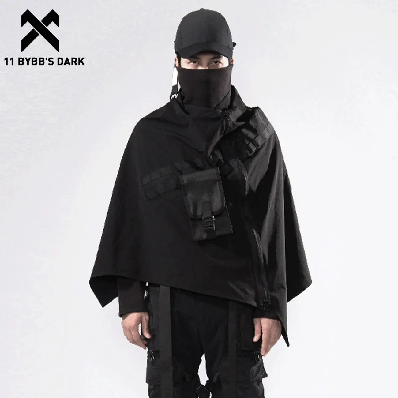 11 BYBB'S DARK-Veste Hip Hop Techwear, Streetwear, Fermeture Éclair, Chauve-Souris, Extérieur, Coupe-Vent, Châle, Aadt Cardigan, Coupe-Vent, Everak