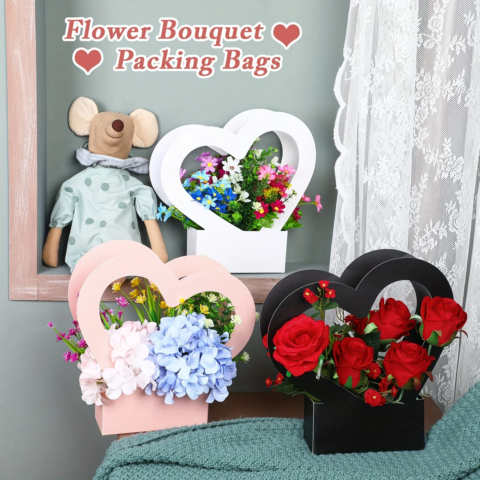 30個/10個 クラフト紙製フラワーボックス アレンジメント - Flower Wrap Kraft のレビューと価格