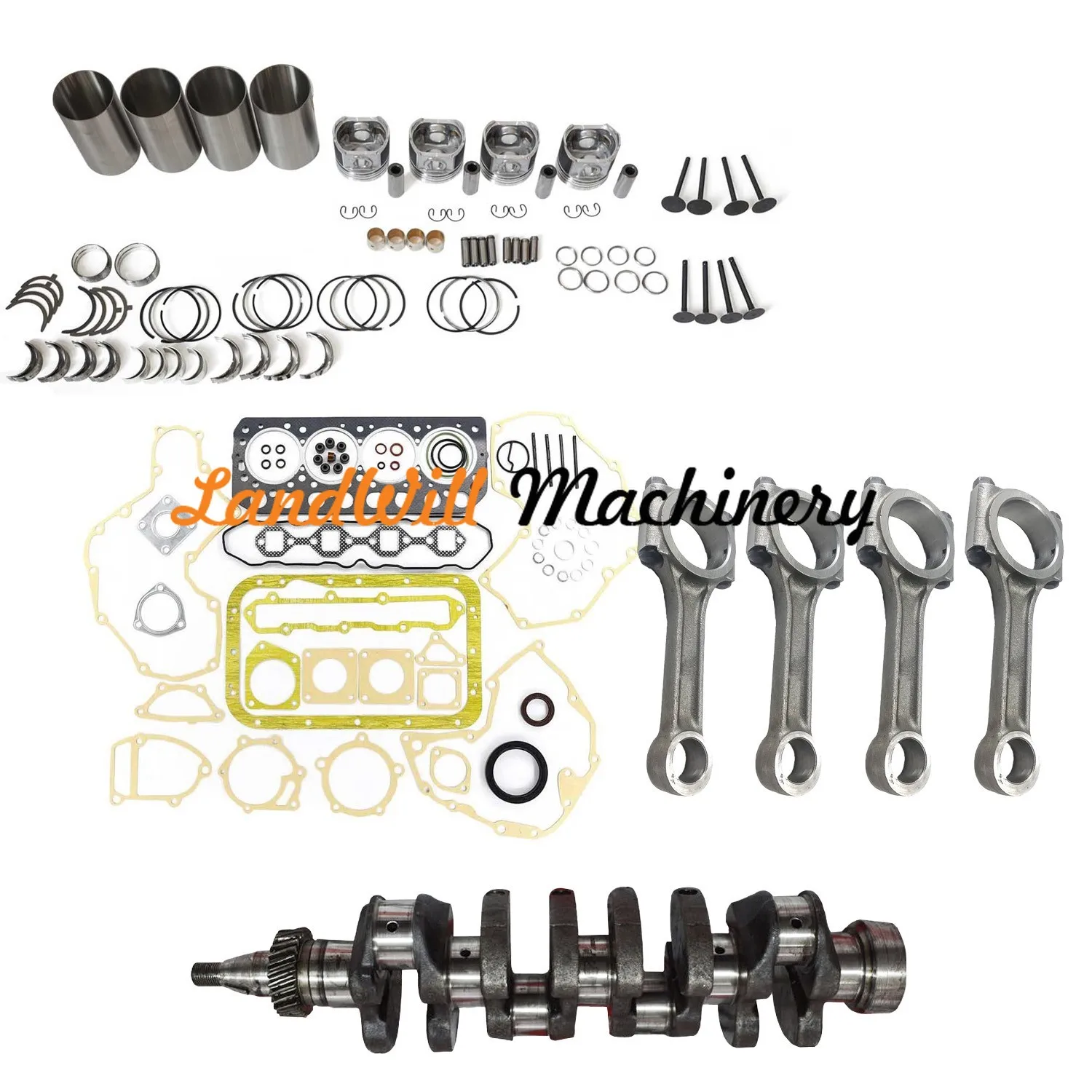 S4L2 Overhaul Rebuild Kit Connecting Rod + Crankshaft Fits Terex HR3.7 TC35 TC37