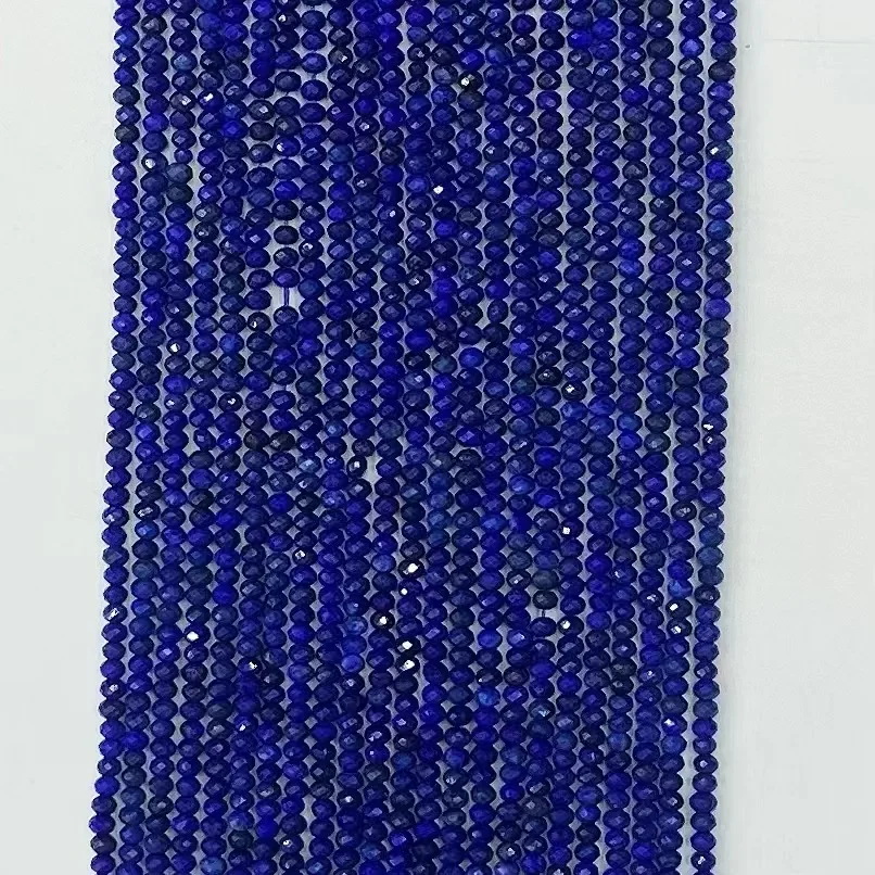 

Natural Blue Lapis Faceted Loose Beads 38cm DIY Jewelry Bracelet Necklace Gemstone Beads For Women Making Trendy Fashion Style