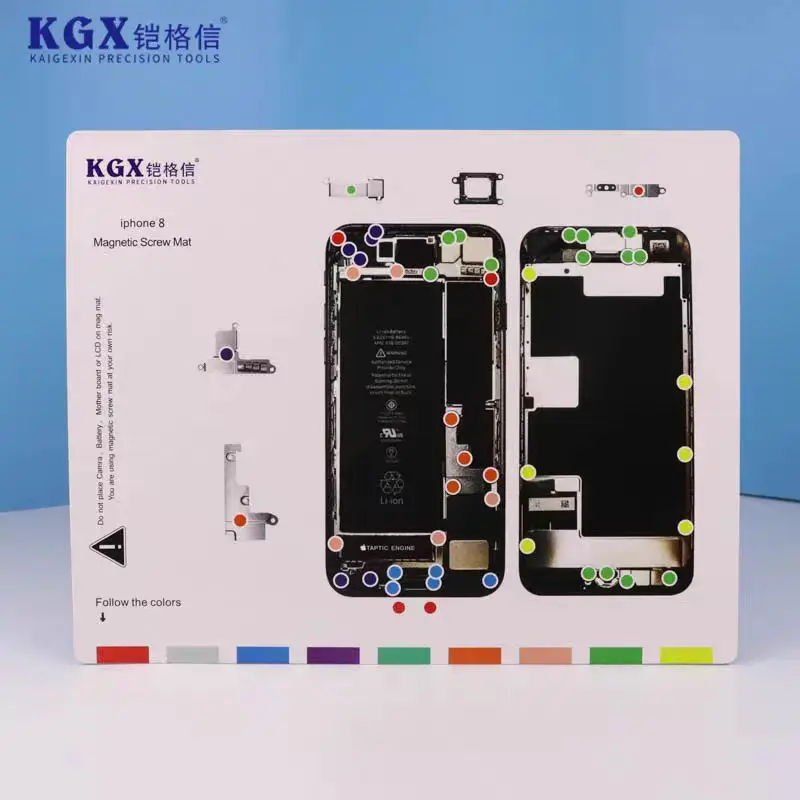 Professional Magnetic Screw Work Pad for Iphone 15 14 13 12 11 X XS MAX Magnetic Screw Mat Repair Technician Disassembly Pad