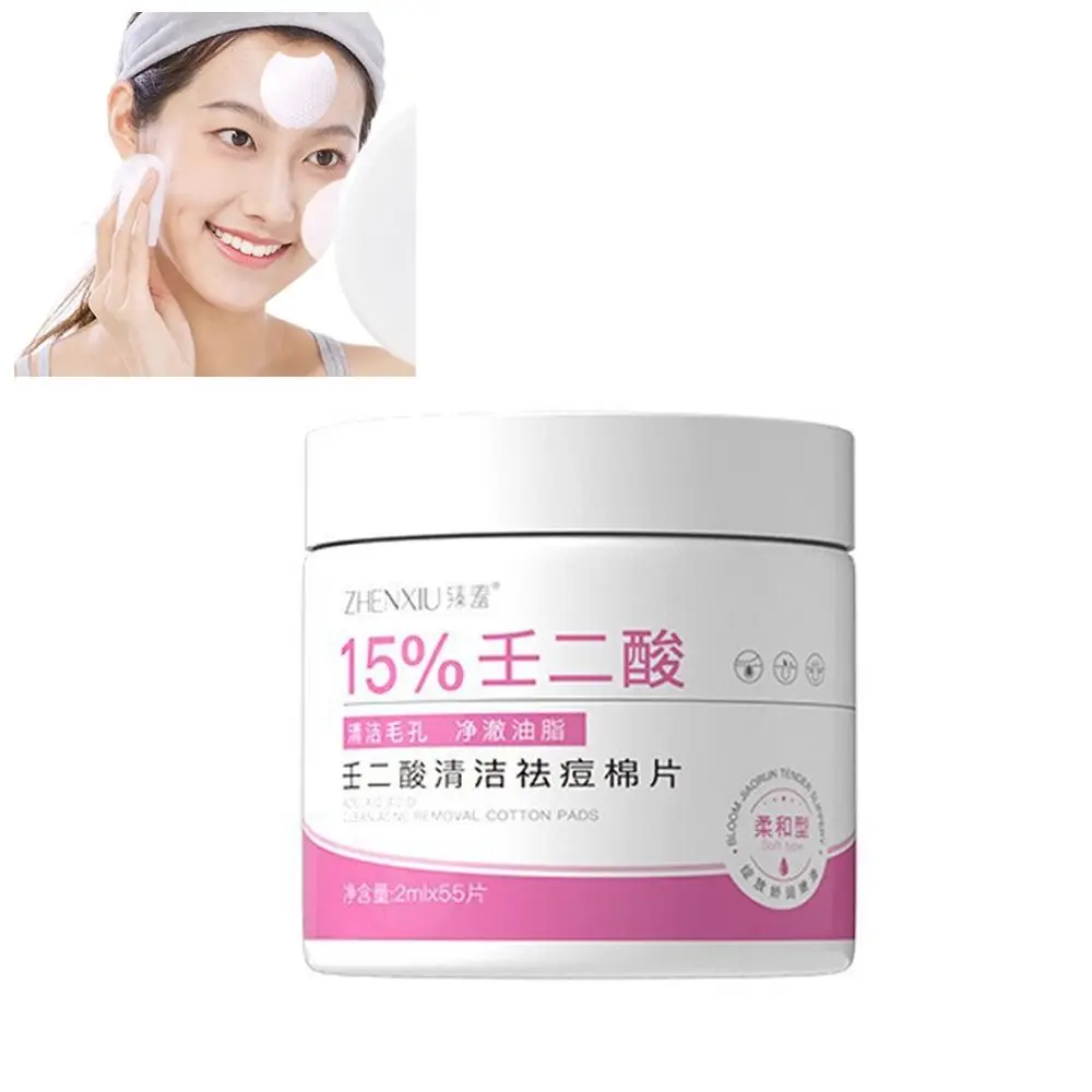 55 Pads with Salicylic Acid Exfoliating Pads Acne Relief with Deep Cleaning Effect Face Pads Moisturizing Resurfacing Pads