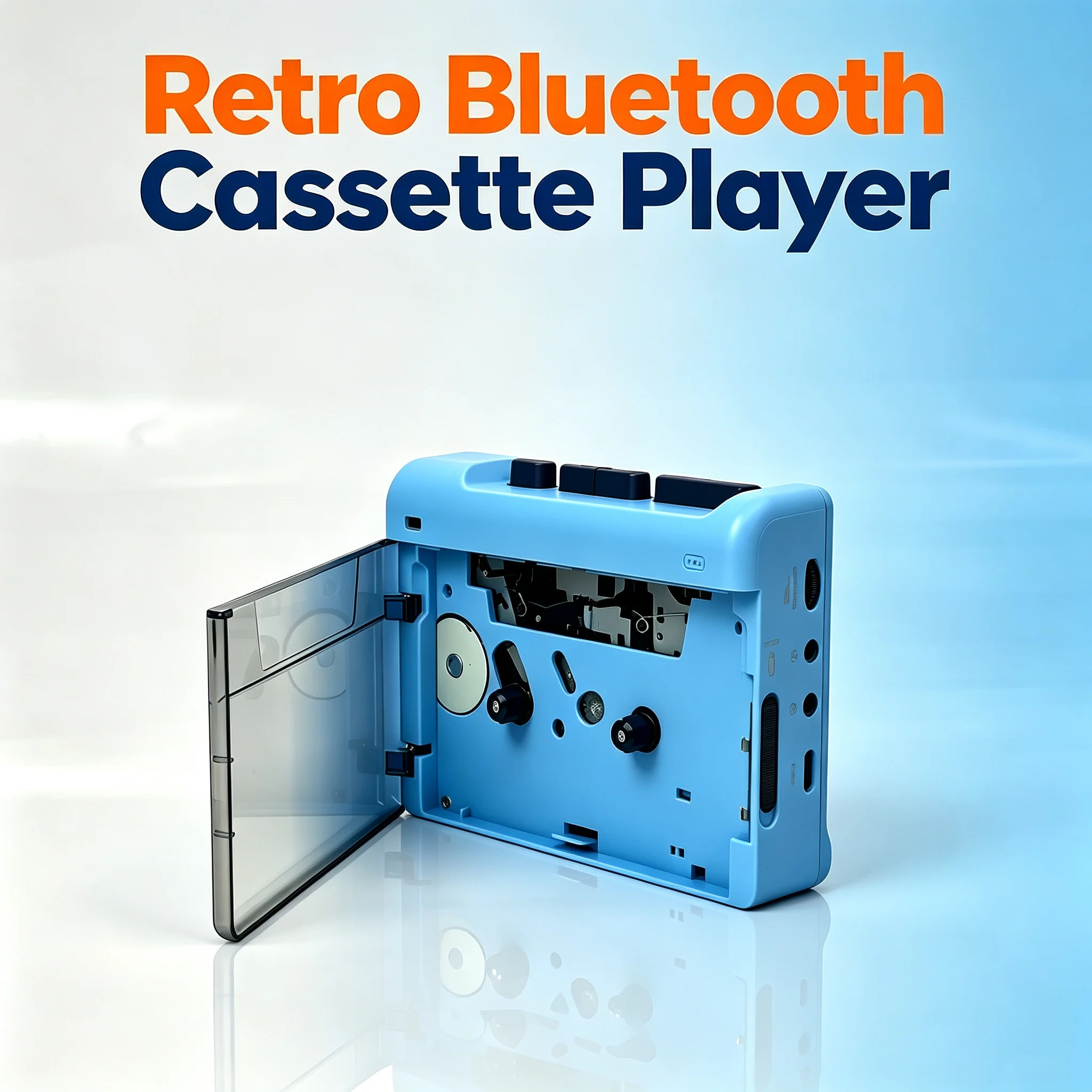 New magnetic tape machine visualization copper flywheel bass effect outdoor portable cassette cassette machine