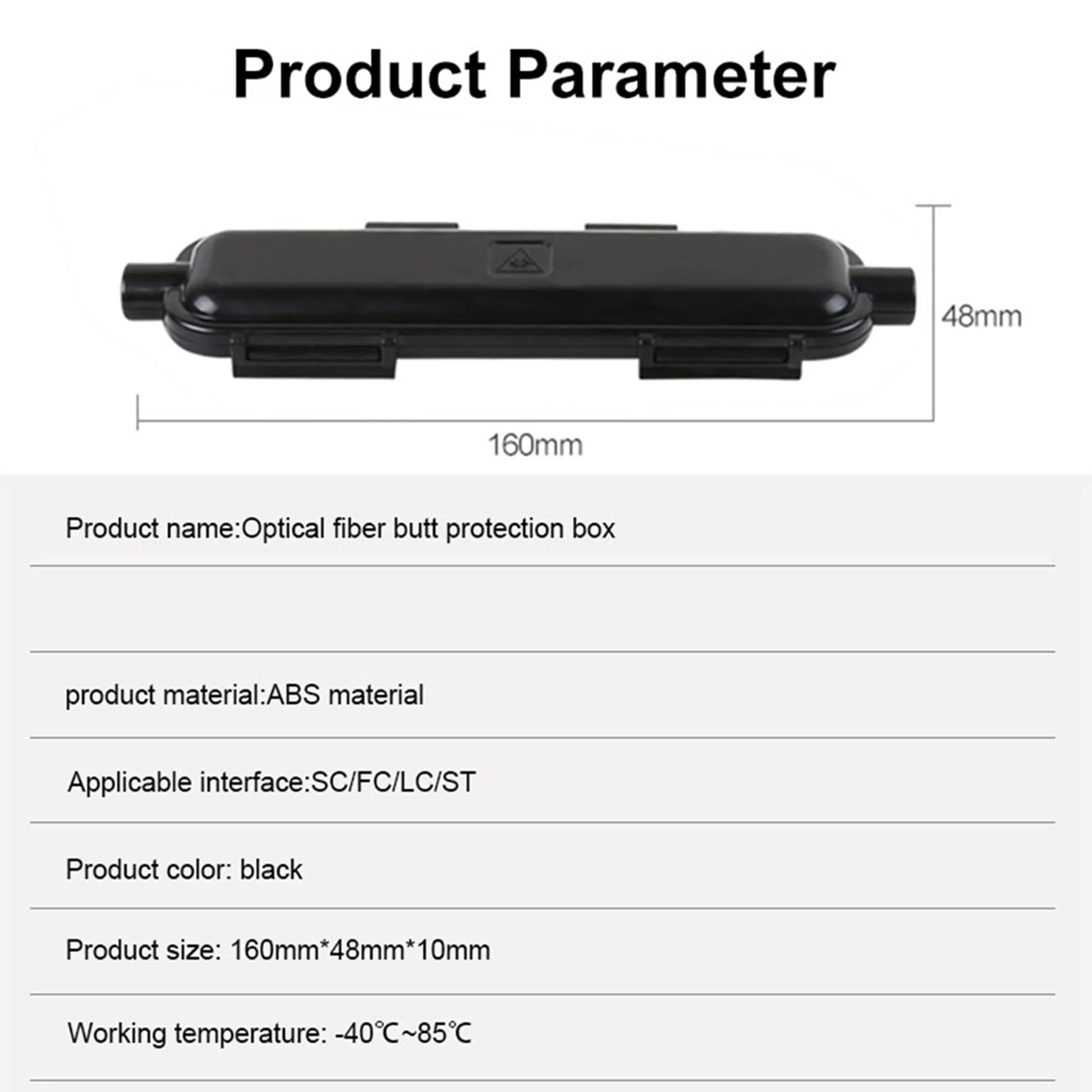 B49C 100Pcs Optical Fiber Protection Box Drop Cable Rotection Box FTTH SC Adapter Type Waterproof Protected Box