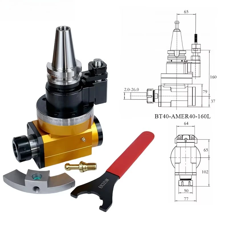 

Боковая фрезерная головка станка с числовым программным управлением и угловой головкой, держатель инструмента BT, стандарт для различных промышленности и миллинов.