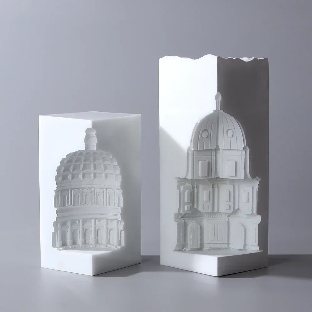 

DIY Silicone Mold Resin Roman Domes Cathedral Shapes Architectural Statues Crystal Drops Handicrafts Bookshelf Ornaments