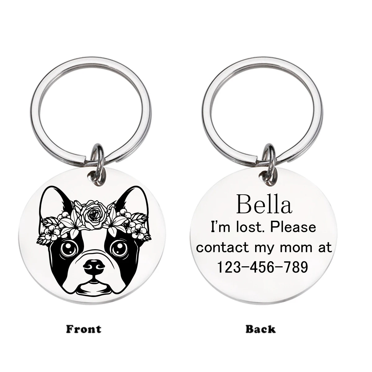 1 PC Cartoon Customized Text Personalized Dog Tags Dog ID Collars Customized Dog Collar With Name  For Pets