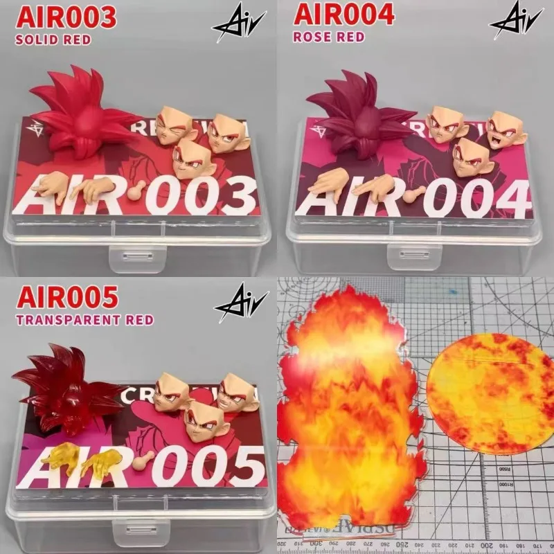 

In Stock Air Studio Dragon Ball Shf Red God Breath Goku Head Accessories Super Saiyan God Son Goku Custom Heads Kit Accessories